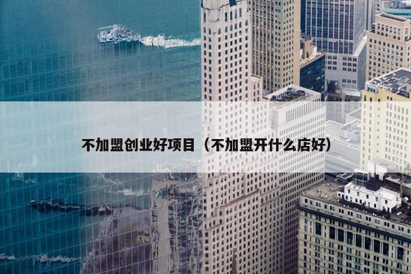 不加盟创业好项目（不加盟开什么店好）