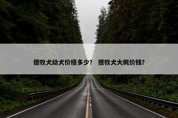 德牧犬幼犬价格多少？ 德牧犬大概价钱？