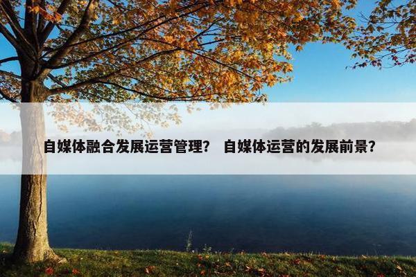 自媒体融合发展运营管理？ 自媒体运营的发展前景？