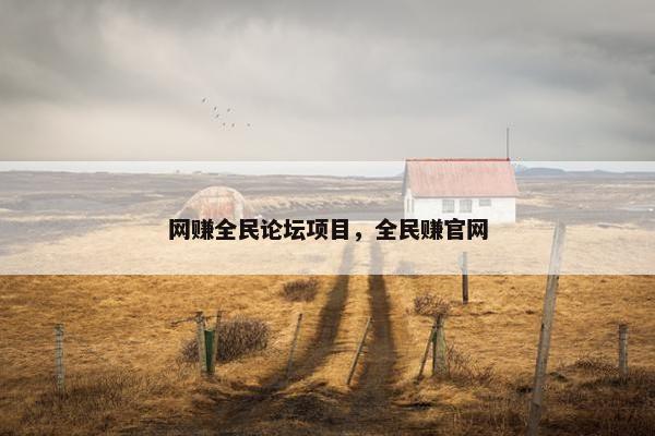 网赚全民论坛项目，全民赚官网