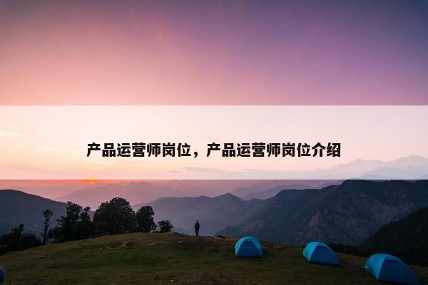产品运营师岗位，产品运营师岗位介绍
