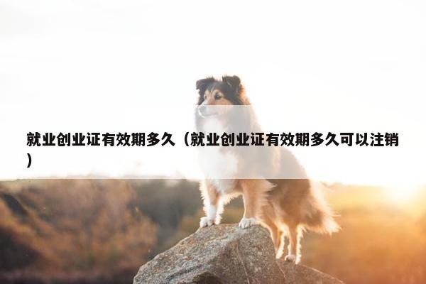就业创业证有效期多久（就业创业证有效期多久可以注销）