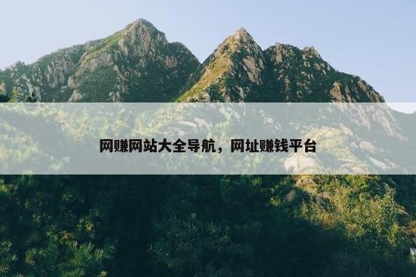 网赚网站大全导航，网址赚钱平台