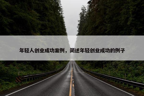年轻人创业成功案例，简述年轻创业成功的例子
