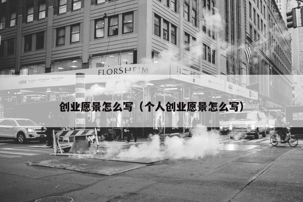 创业愿景怎么写（个人创业愿景怎么写）