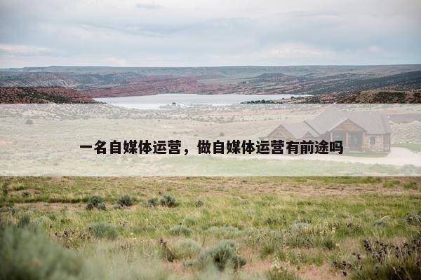 一名自媒体运营，做自媒体运营有前途吗