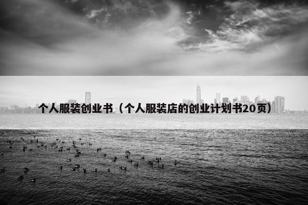 个人服装创业书（个人服装店的创业计划书20页）