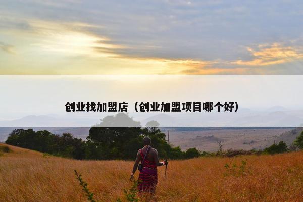 创业找加盟店(创业加盟项目哪个好) 创业找加盟店(创业加盟项目哪个好)