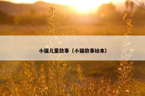 小猫儿童故事（小猫故事绘本）