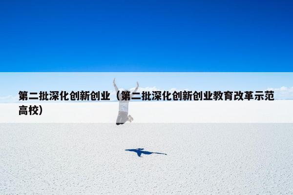 第二批深化创新创业（第二批深化创新创业教育改革示范高校）