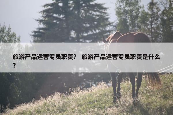 旅游产品运营专员职责？ 旅游产品运营专员职责是什么？